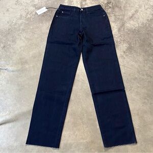 WeWoreWhat Raw-Edge Dark Navy Jeans with Tag